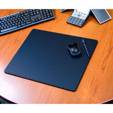Navy Blue Leather Conference Table Pad, 17 x 14